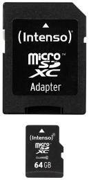 Pam�ov� karta Intenso 64GB micro SDHC + adapt�r Class 10