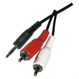 JACK kabel 3,5mm stereo, vidlice - 2x CINCH vidlice 1,5m, EMOS SD5301