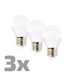 ECOLUX LED žárovka 3-pack , miniglobe, 6W, E27, 3000K, 450lm, 3ks, Solight WZ432-3 - zvìtšit obrázek