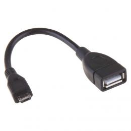 USB kabel micro 2.0 A/F- micro B/M OTG 15cm, EMOS SB7400