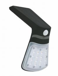 LED solární přisazené svítidlo FOX SOLAR PIR 16LED B NW, 2W, 4000K, IP65, černé, Greenlux GXSO007