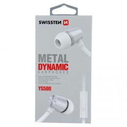 Sluchtka SWISSTEN EARBUDS DYNAMIC YS500 STBRNO/BL, 51107002