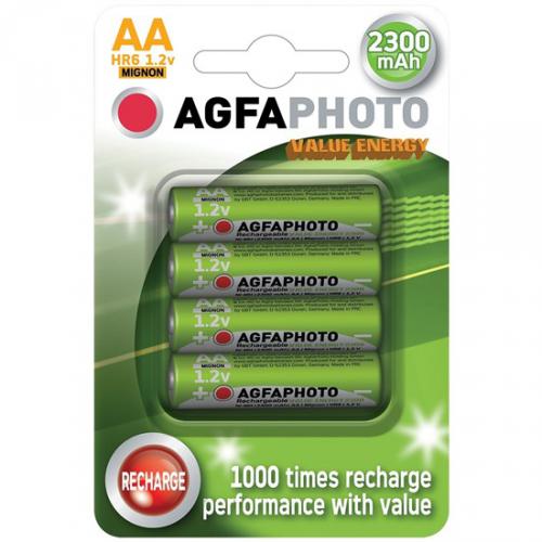 Nabjec NiMH Agfa Photo baterie R06 / AA, 2300mAh, blistr 4ks, AP-HR62300VE-4B