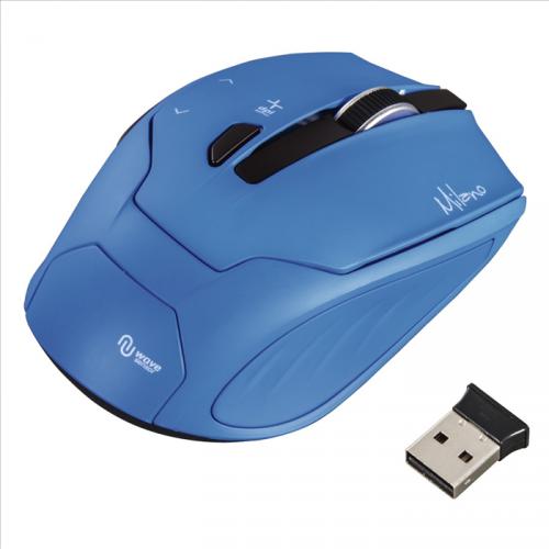 Optická bezdrátová myš Hama Milano, modrá, 53944