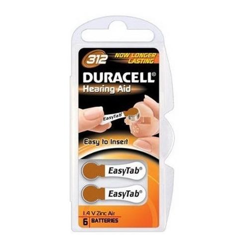 Baterie Duracell 312 PR41 1,4V do naslouchadel blistr 6 ks v balen