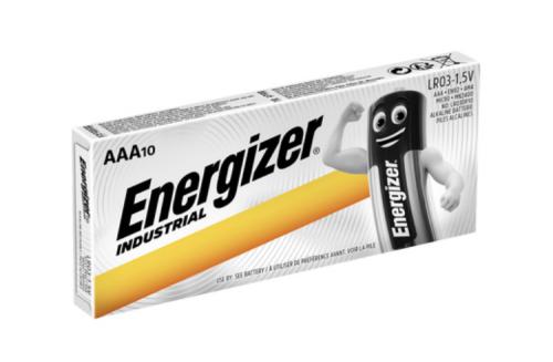 Alkalické baterie Energizer Industrial AAA / LR03 mikrotužkové, krabička 10ks