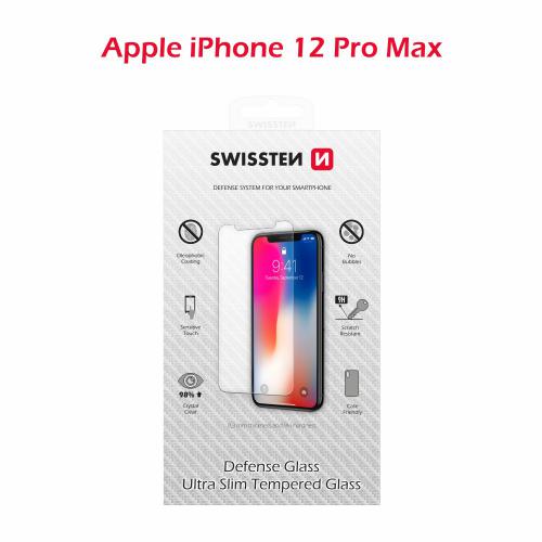 Ochrann temperovan sklo Swissten APPLE IPHONE 12 Pro Max RE 2,5D - 74517873