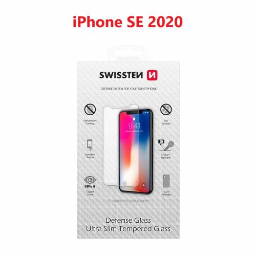 Ochranné temperované sklo Swissten APPLE IPHONE SE 2020 RE 2,5D - 74517862