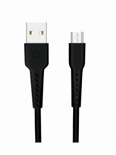 Datový a nabíjecí kabel Swissten USB / Micro USB 1,0 M, èerný, 71505520 - zvìtšit obrázek