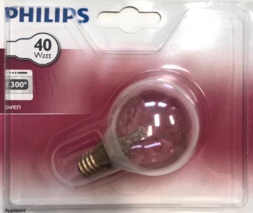 Halogenová žárovka Philips Appl E14, P45, 40W, 240V, CL, Oven, 2700K, do trouby 300 stupòù, blistr 1 kus, 923265945508