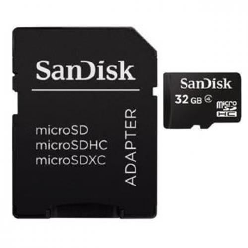 Pamì�ová karta SanDisk microSDHC Card 32 GB + Adapter, SDSDQB-032G-B35
