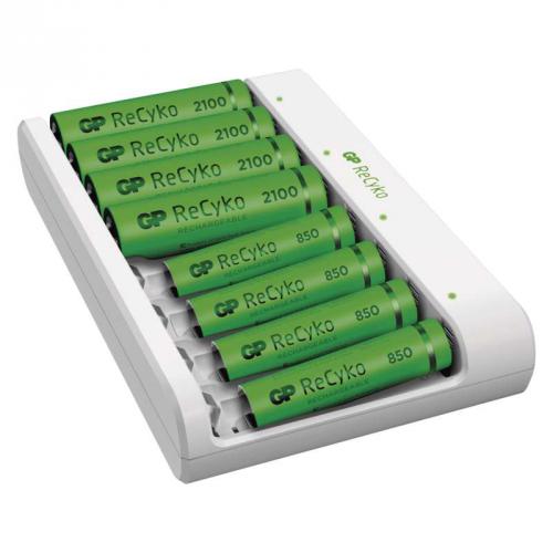 Nabíjeèka baterií USB GP Eco E811 + 4x AA 2100 + 4x AAA 850, B51819, 1604881100