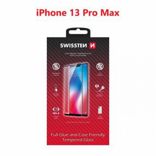 Ochrann sklo Swissten Full Glue, color Frame, case Friendly Apple iPhone 13 Pro Max ern, 54501802