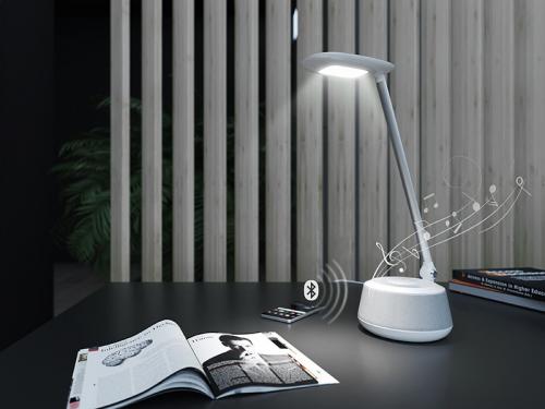 LED stolní lampièka MOANA MUSIC s bluetooth reproduktorem, bílá - neutrální, Panlux PN15300014