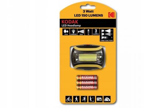 LED elovka Kodak Headlamp 150, 150 Lumen + 3x AAA Extra Heavy Duty, IP44, 227253