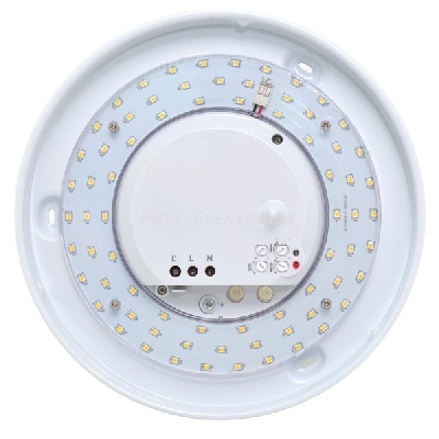 LED nástìnné a stropní svítidlo Ecolite VICTOR LED W131/LED-3000, 3000K, 1480lm, bílé, IP44, max.18W, HF senz.360 - zvìtšit obrázek