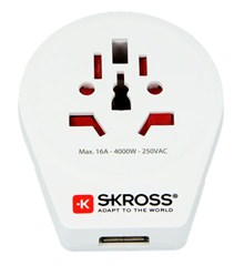 SKROSS cestovní adaptér SKROSS Europe USB pro cizince v ÈR, vè. 1x USB 2100mA, PA30USB - zvìtšit obrázek