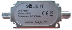 Pásmový LTE filtr, rozsah 0-790MHz, max. 60. kanál DvB-T, Solight UF02 - zvìtšit obrázek