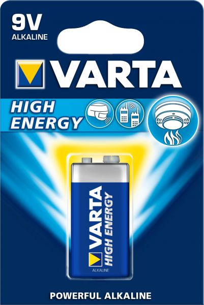 Baterie Varta 9V MN1604 High Energy Powerful Alkaline - zvìtšit obrázek