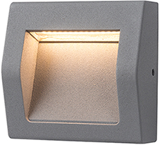 LED pøisazené venkovní svítidlo WALL 40 3W GRAY NW, 4000K, 120lm, IP54, Greenlux GXPS061 - zvìtšit obrázek