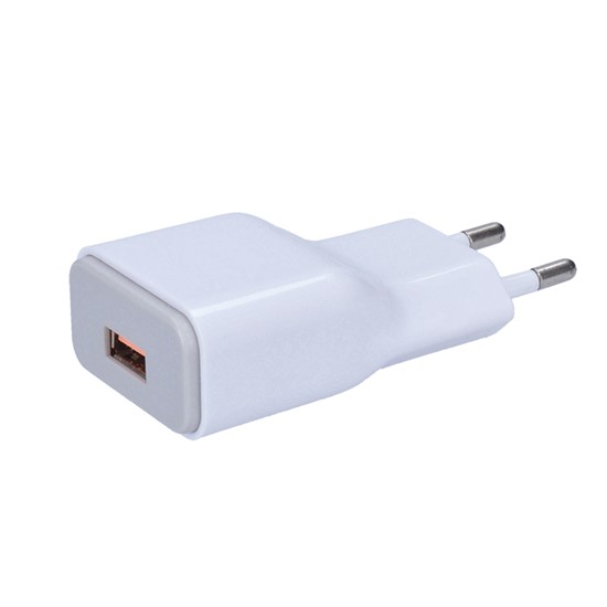 USB nabíjecí adaptér, fast charge: 1x USB Qualcomm, 5V2A/9V1.67A/12V1A, AC 230V, bílošedý, Solight DC51 - zvìtšit obrázek