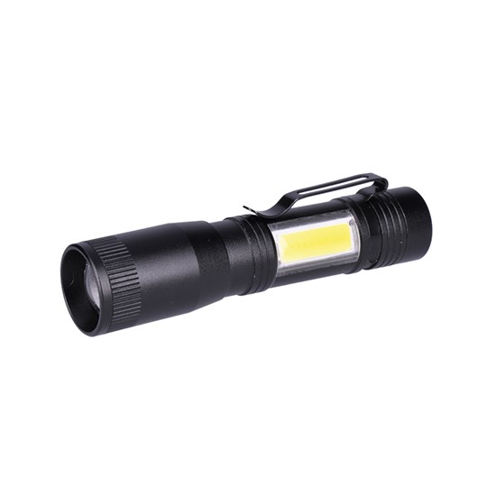 LED kovová svítlna 3W + COB, 150 + 60lm, AA, èerná, Solight WL115 - zvìtšit obrázek