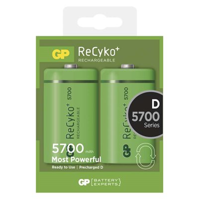 Nabíjecí baterie GP ReCyko+ 5700 (D) velké monoèlánky 2 ks B0842 - zvìtšit obrázek