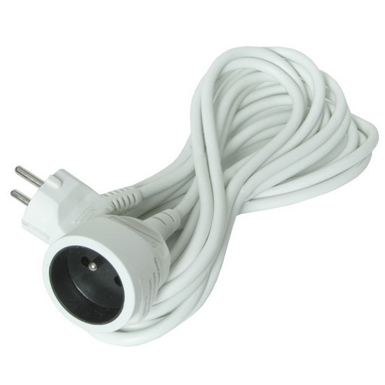 Prodlužovací kabel - spojka, 1 zásuvka, bílá, 15m, 3 x 1mm2, Solight PS19 - zvìtšit obrázek