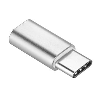 Adaptér s konektorem MICRO USB/USB-C støíbrný, 54500902 - zvìtšit obrázek