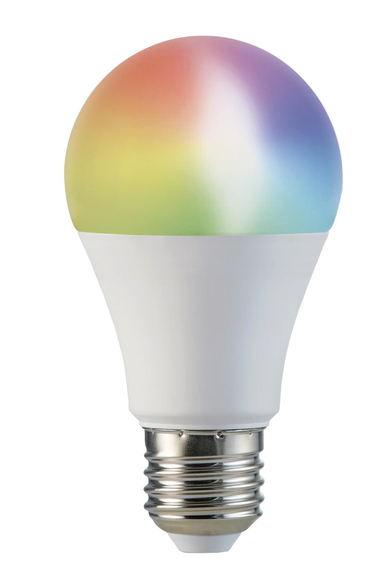 LED smart žárovka WiFi LED A60 E27 10W RGB, 2700-6000K, 80-900lm, Greenlux GXSH050 - zvìtšit obrázek