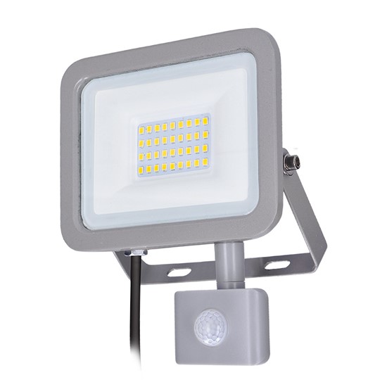 LED reflektor Home se sensorem, 30W, 2250lm, 4000K, IP44, šedý, Solight WM-30WS-M - zvìtšit obrázek