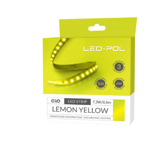 LED páska ORO-STRIP-600L-2835-NWD-LEMON-YELLOW, 5m, 7,3W/0,5m, DC 12V, ORO09070 - zvìtšit obrázek