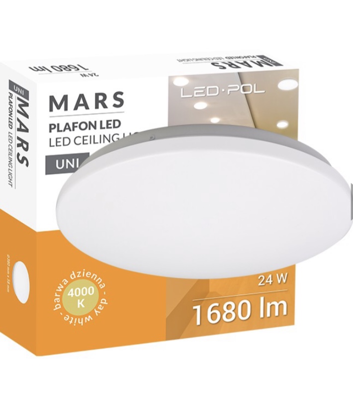 LED svítidlo LED-POL ORO-MARS-24W-DW, 24W, 4000K, 1680lm, IP20, ORO26019 - zvìtšit obrázek