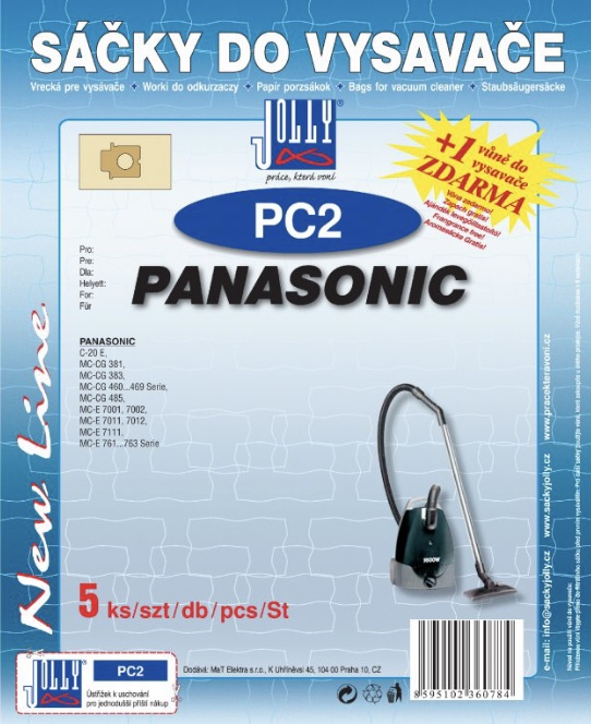 Sáèky do vysavaèe Jolly PC2 Panasonic (5ks) + vùnì zdarma - zvìtšit obrázek