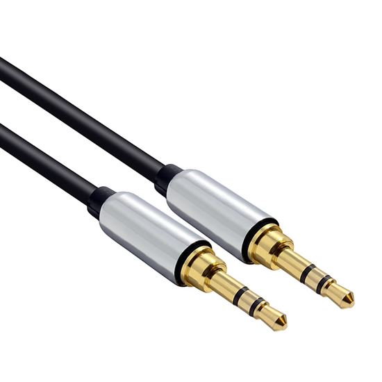 JACK audio kabel, JACK 3,5mm konektor - JACK 3,5mm konektor, stereo, blistr, 2m, Solight SSA1102 - zvìtšit obrázek