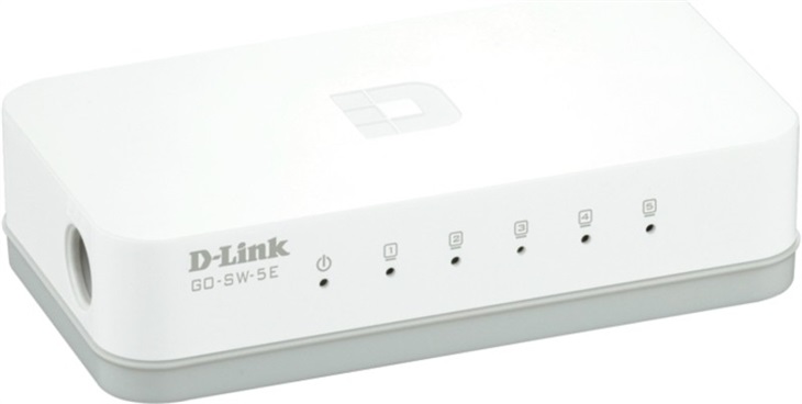 Switch D-LINK 5-Port Ethernet Switch (GO-SW-5E), 5 port, Plug and Play - zvìtšit obrázek