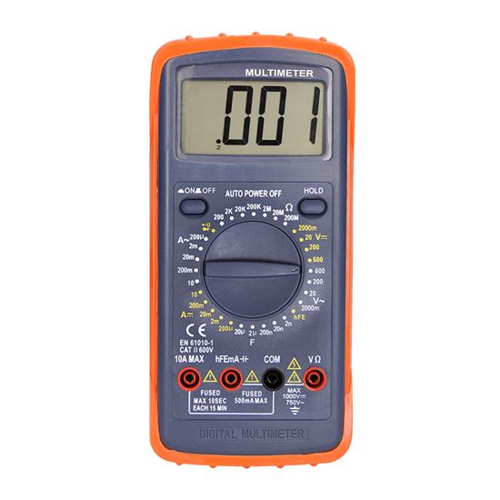 Multimetr, max. AC 600V/10A, max. DC 600V/10A, test diody, bzuèák, hFE, kapacita, odpor, Solight V30 - zvìtšit obrázek