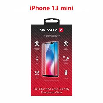 Ochranné sklo Swissten Full Glue, color Frame, case Friendly Apple iPhone 13 mini èerné, 54501801 - zvìtšit obrázek