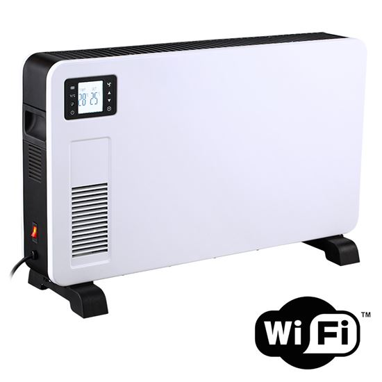 Horkovzdušný konvektor 2300W, WiFi, LCD, ventilátor, èasovaè, nastavitelný termostat, Solight KP02WIFI - zvìtšit obrázek