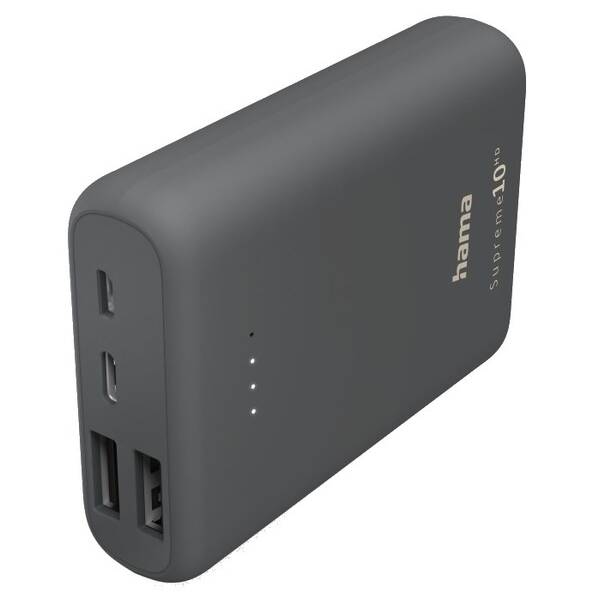 Powerbank Hama Supreme 10HD, 10000 mAh, 3 A, 3 výstupy: 1x USB-C, 2x USB-A, 201668 - zvìtšit obrázek