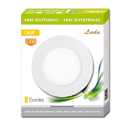 LED svítidlo vestavné Ecolite LADA 12W LED-WSL-12W/4100, SMD,  kruh 17,5cm, 12W, 4100K, IP20, 880Lm - zvìtšit obrázek