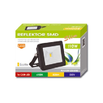 LED reflektor Ecolite SLIM RLHJ30W-CR/4100 - LED reflektor, COB, 30W, IP65, 4100K, èerný  - zvìtšit obrázek