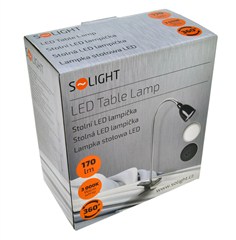 LED stolní lampièka, 2.5W, 3000K, clip, èerná barva, Solight WO33-BK - zvìtšit obrázek