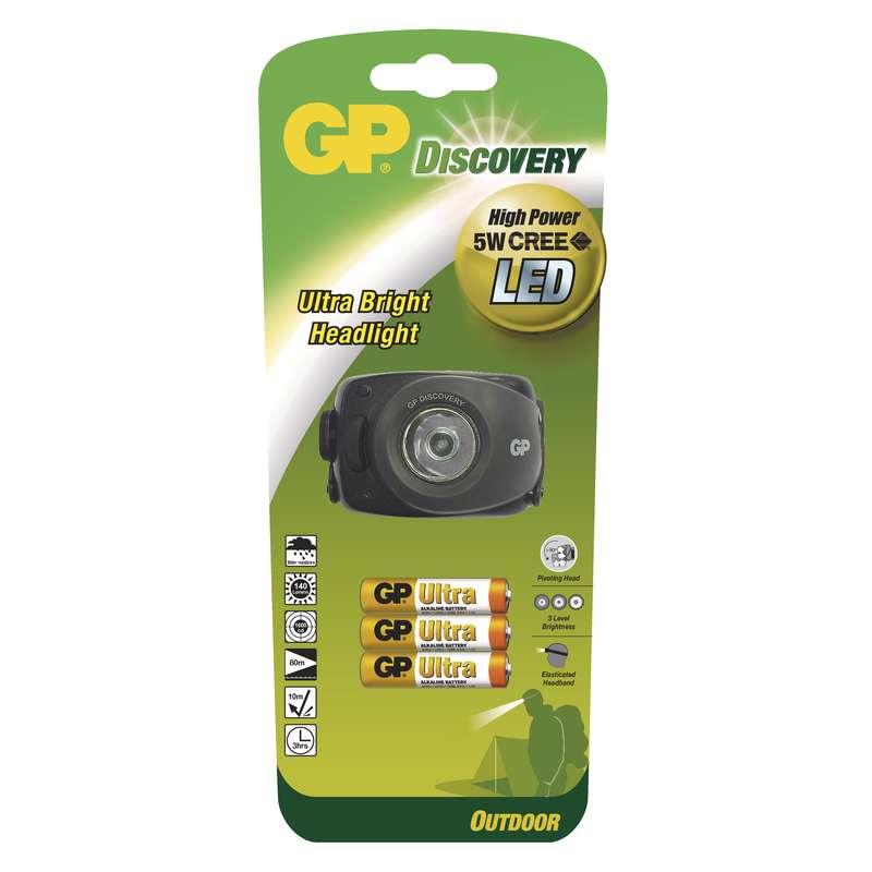 Èelovka GP Discovery LOE208 na 3x AAA, 1x LED 5W, EMOS P8255 - zvìtšit obrázek