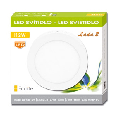 LED panel pøisazený Ecolite 12W LED-CSL-12W/2700 - SMD kruh 17,5cm, 12W, 2700K, IP20, 880Lm - zvìtšit obrázek