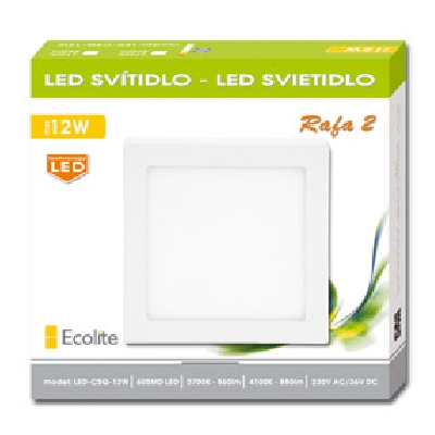LED panel pøisazený Ecolite 12W LED-CSQ-12W/4100, SMD, 17x17 cm, 4100K - zvìtšit obrázek