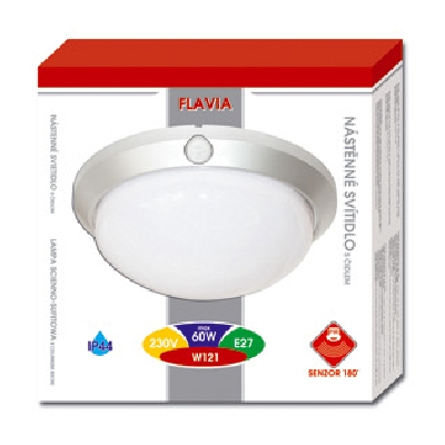Kruhové stropní svítidlo Ecolite W121 FLAVIA W121-BI - svìtlo s èidlem, bílé, IP44, max 60W - zvìtšit obrázek