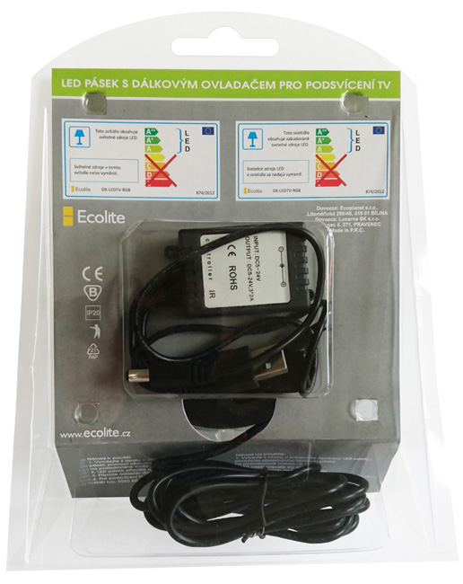 LED pásek Ecolite DX-LEDTV-RGB, SMD TV, 2x 60 cm, dálkové ovládání, IP20 - zvìtšit obrázek